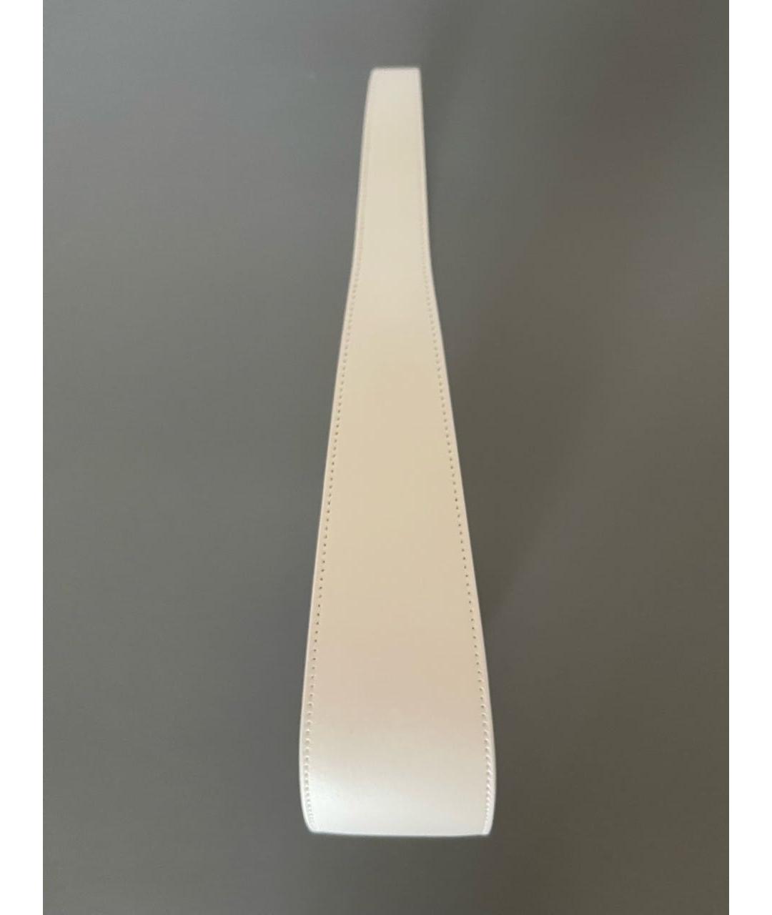 THE ROW Белая кожаная сумка с короткими ручками, фото 6