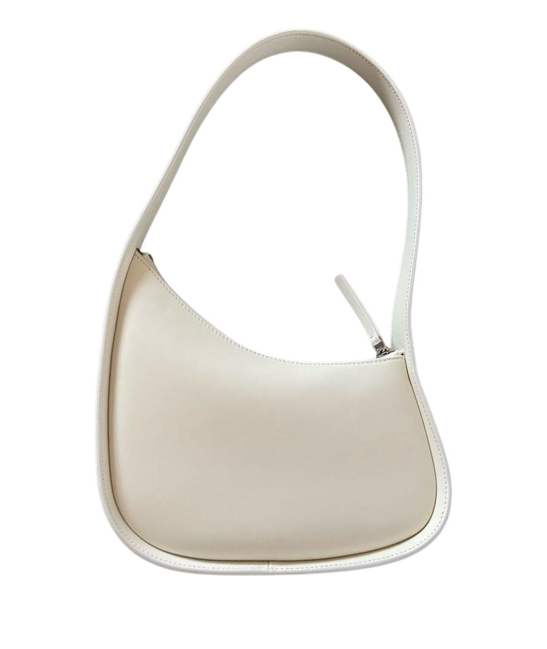 THE ROW Белая кожаная сумка с короткими ручками, фото 1