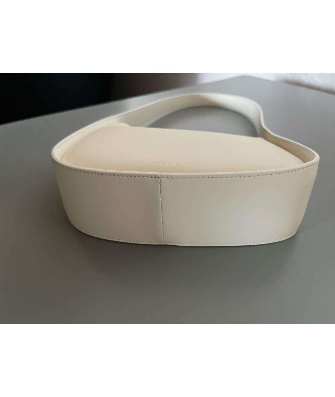 THE ROW Белая кожаная сумка с короткими ручками, фото 7