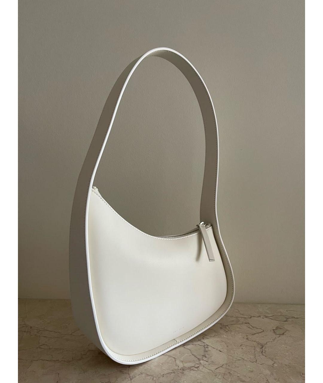 THE ROW Белая кожаная сумка с короткими ручками, фото 2