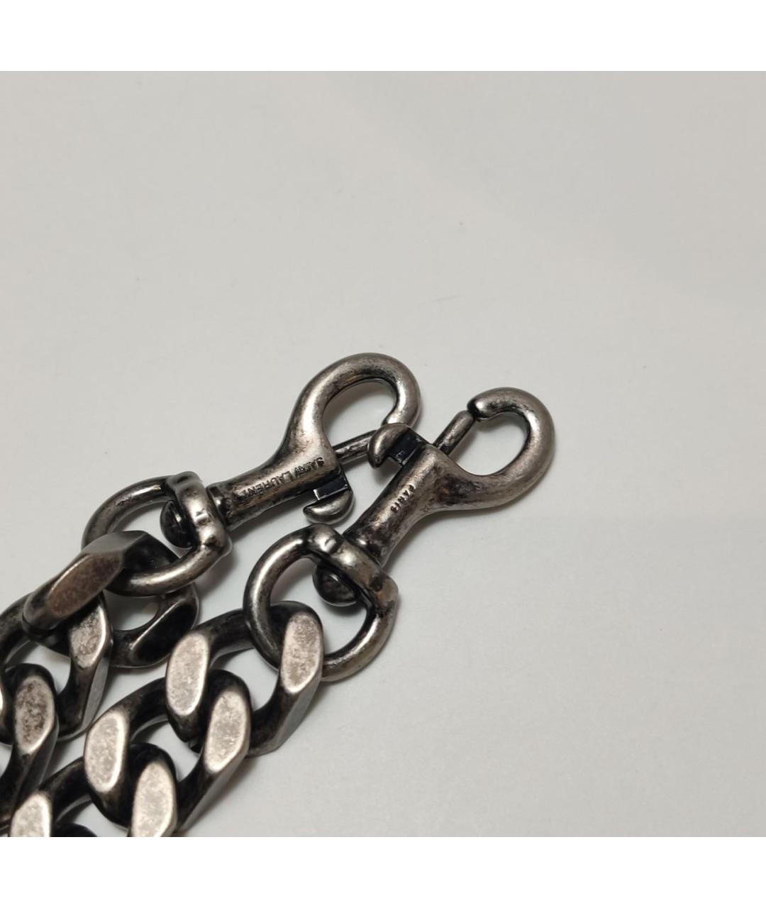 SAINT LAURENT Черная кожаная сумка через плечо, фото 7