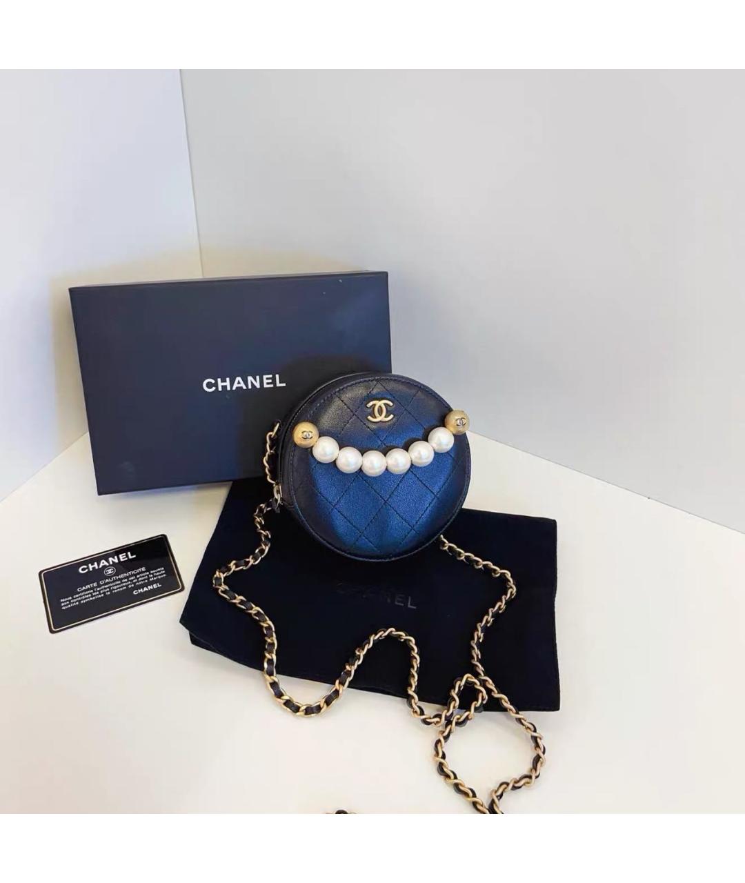 CHANEL Черная кожаная сумка через плечо, фото 9