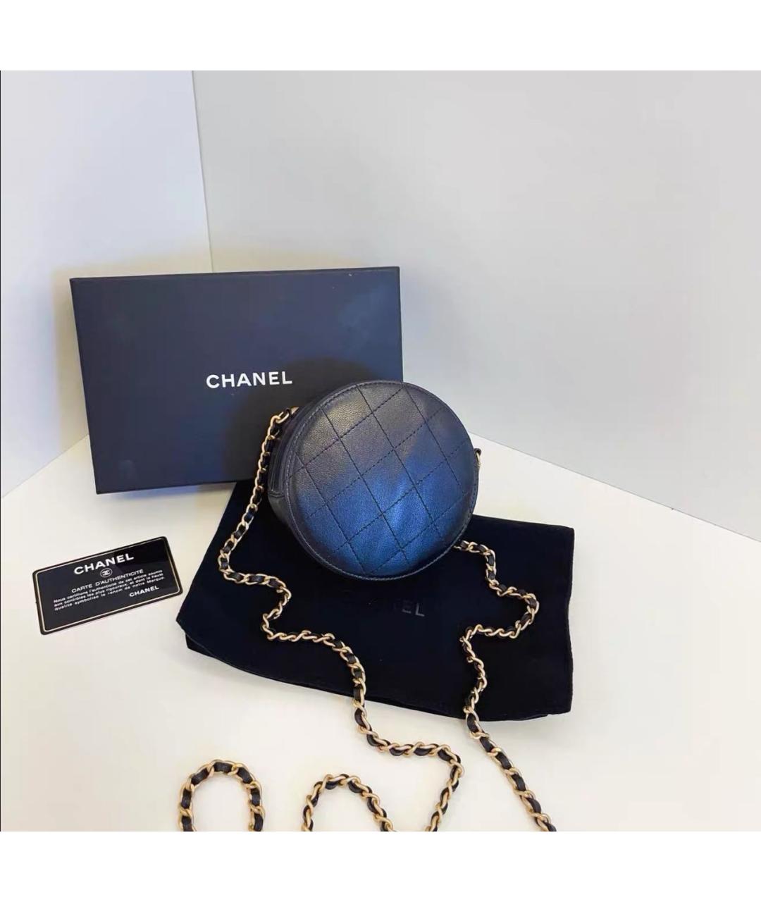 CHANEL Черная кожаная сумка через плечо, фото 3