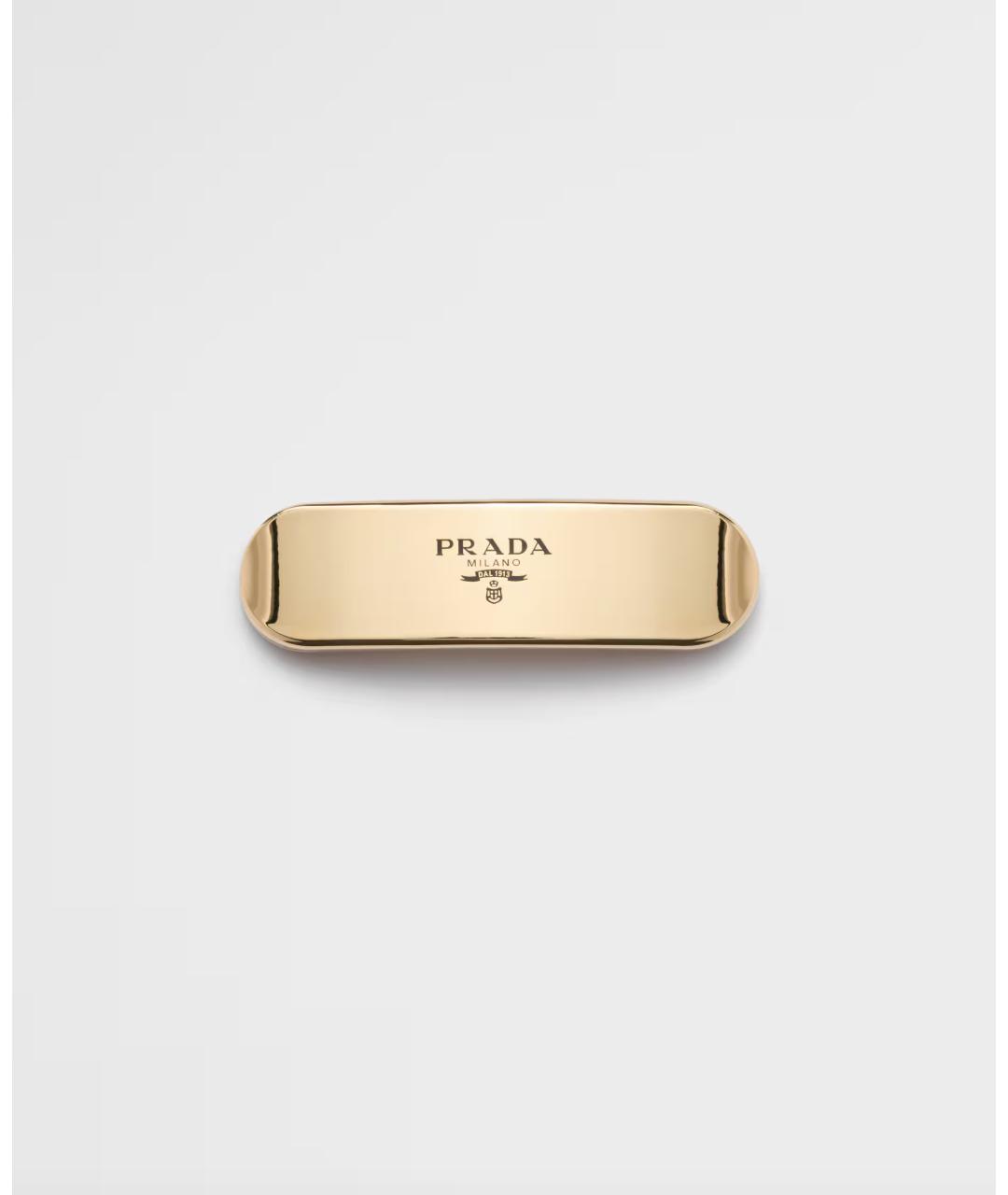 PRADA Золотая заколка, фото 4