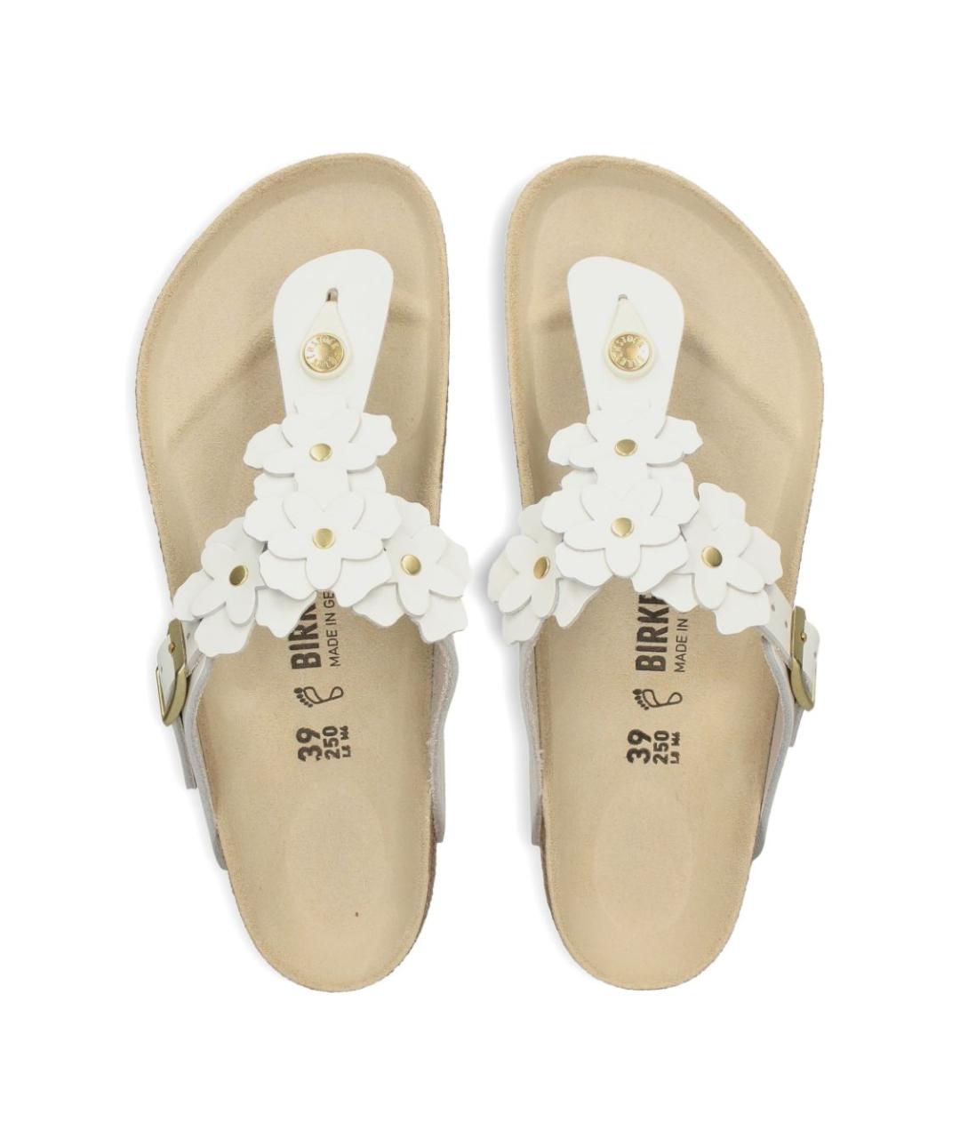 BIRKENSTOCK Белые нубуковые сандалии, фото 3