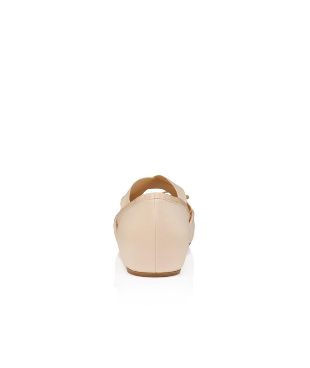 CHRISTIAN LOUBOUTIN Розовые текстильные балетки, фото 5