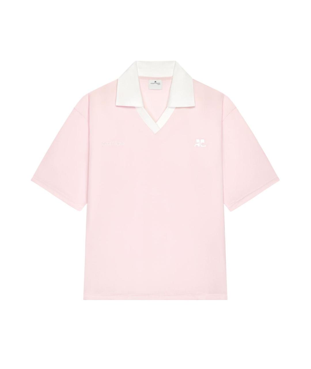 COURREGES Розовая футболка, фото 1