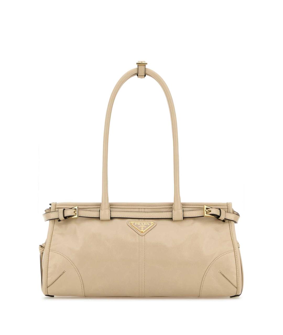 PRADA Бежевая кожаная сумка через плечо, фото 1