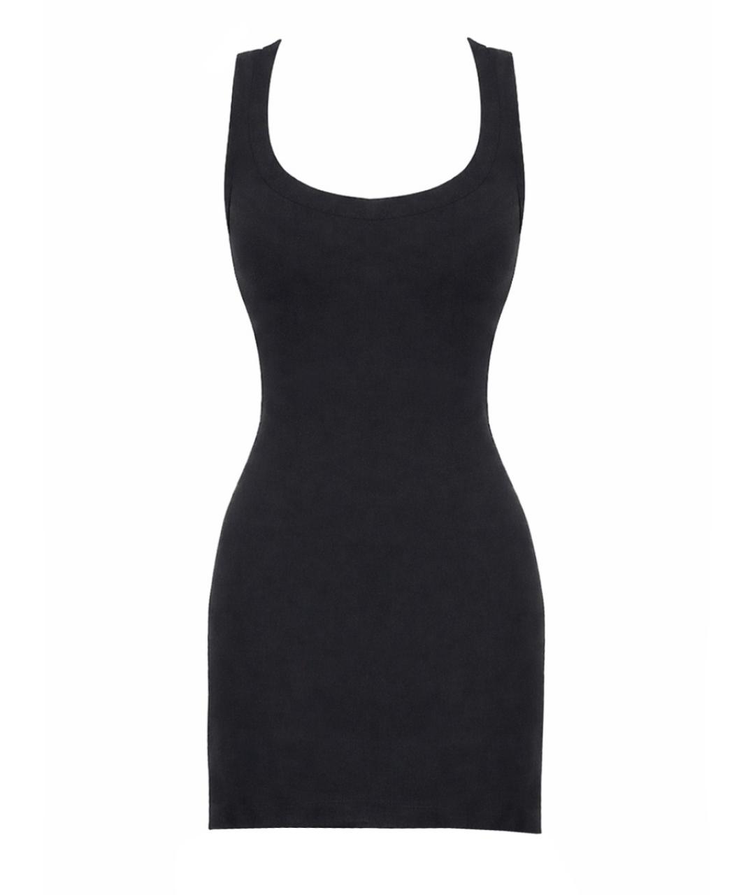 THE ATTICO Черное вискозное повседневное платье, фото 1