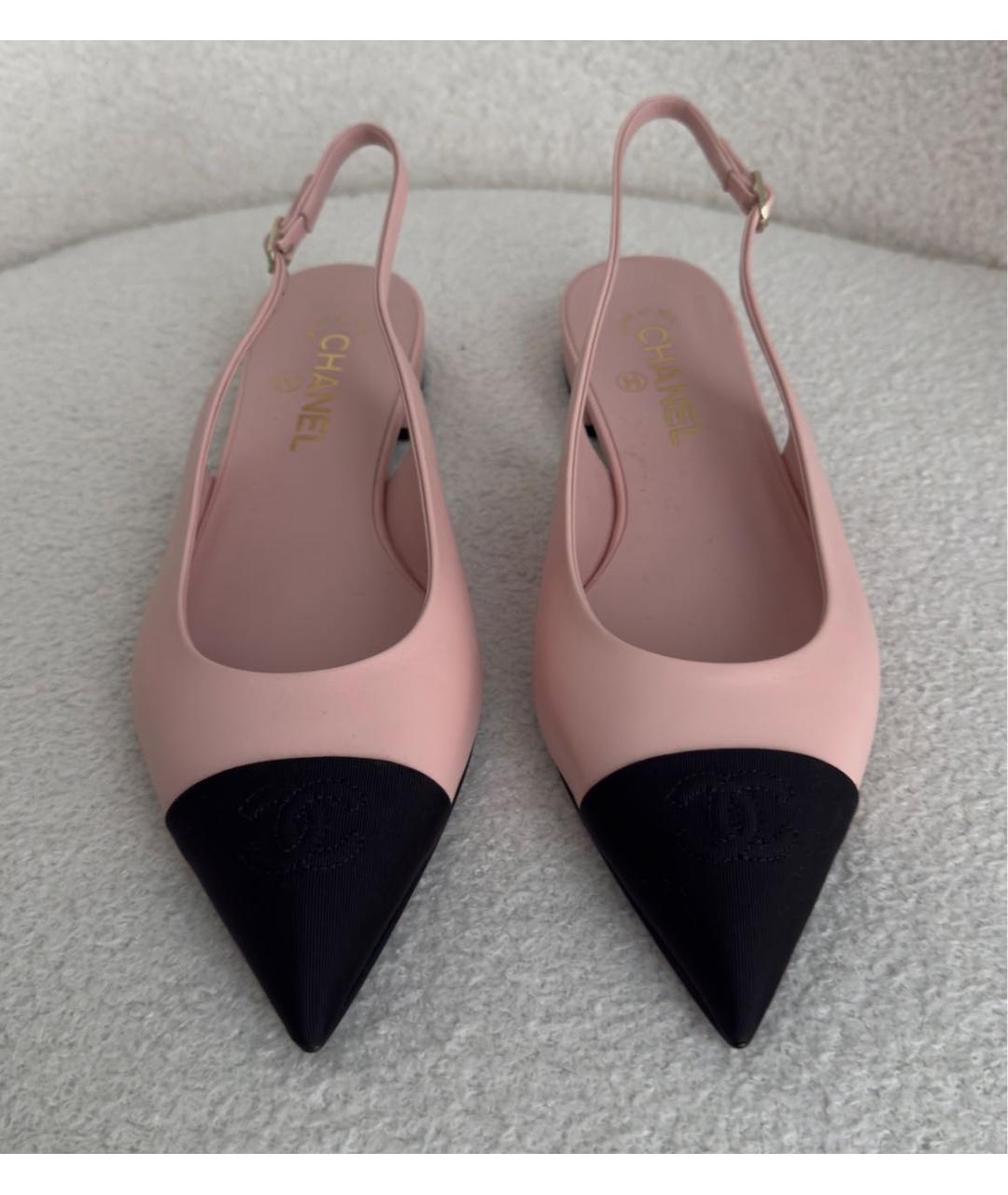 CHANEL Розовые кожаные туфли, фото 2