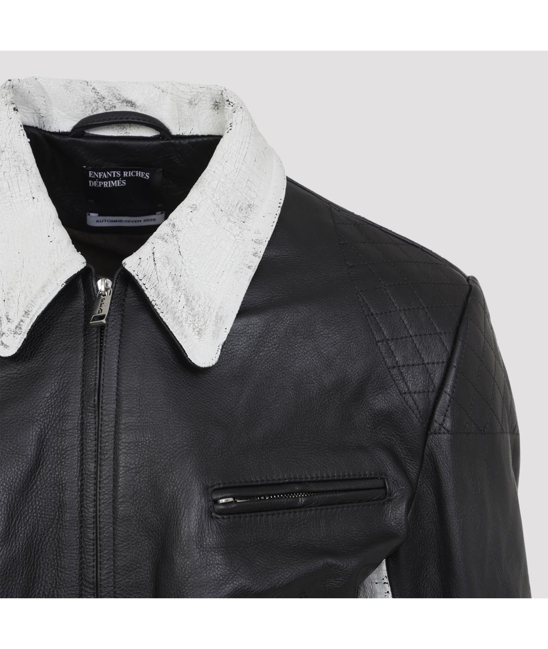 Enfants Riches Déprimés Черная кожаная куртка, фото 4