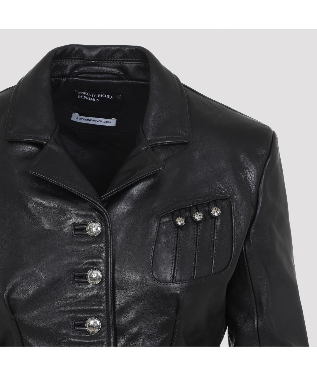 Enfants Riches Déprimés Черная кожаная куртка, фото 5