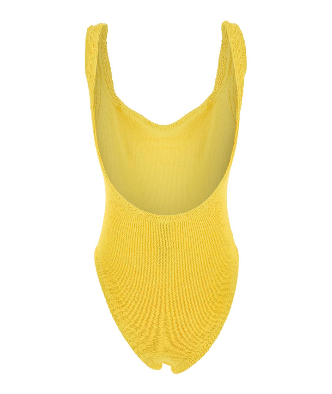 HUNZA G Желтый полиамидовый купальник, фото 2