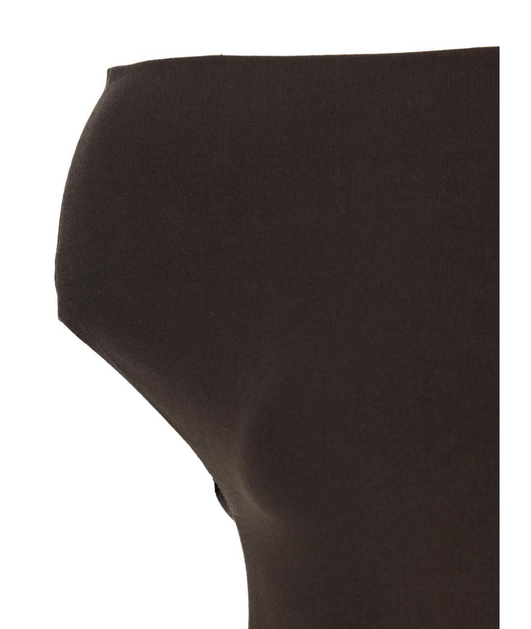 SEMICOUTURE Коричневая хлопковая блузы, фото 3