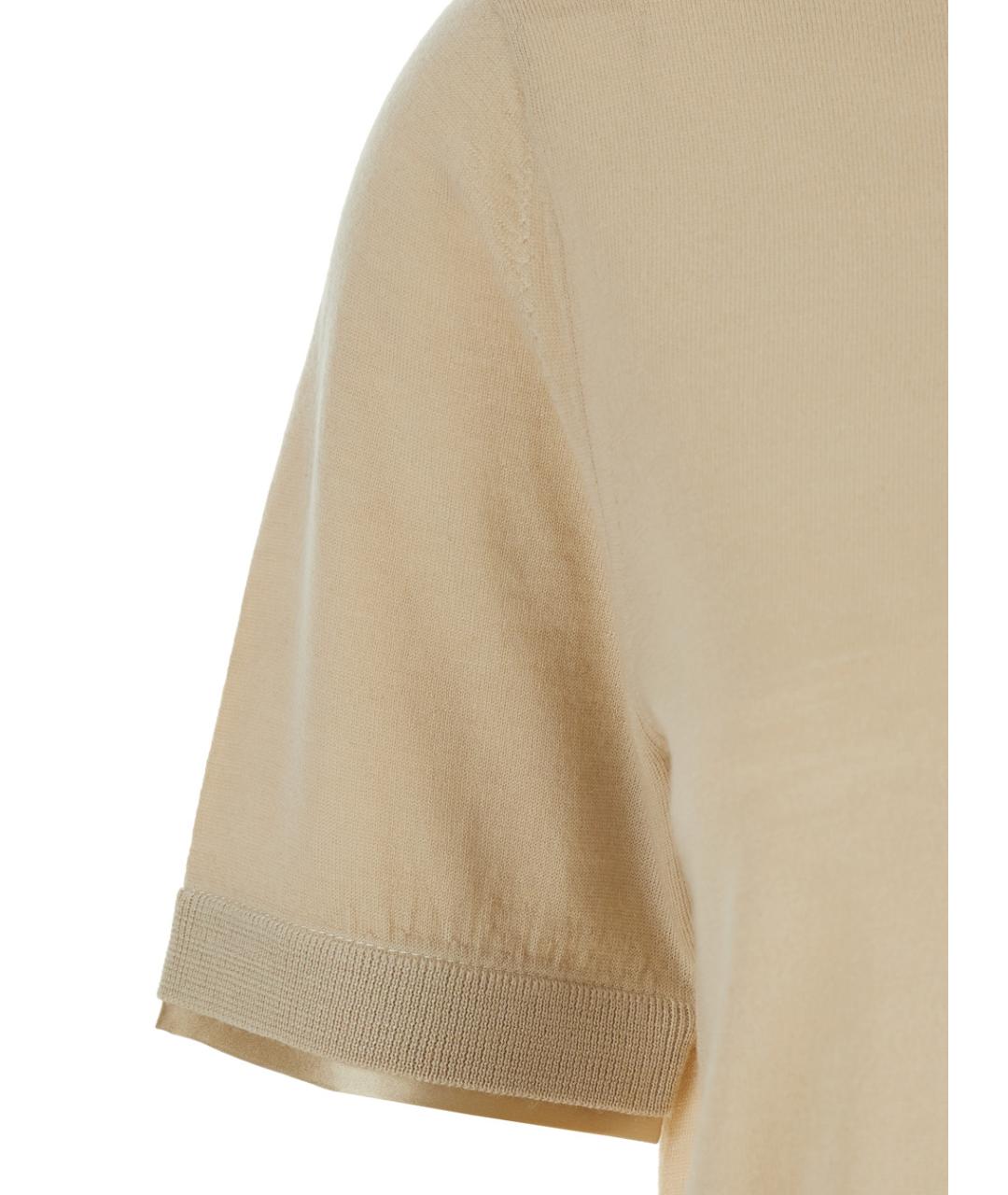 SEMICOUTURE Бежевый шерстяной джемпер / свитер, фото 3