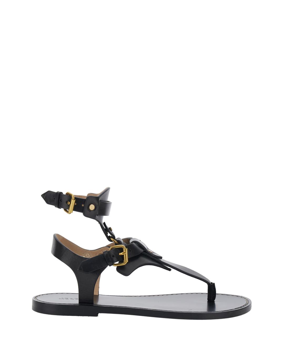 ISABEL MARANT Черные кожаные сандалии, фото 1
