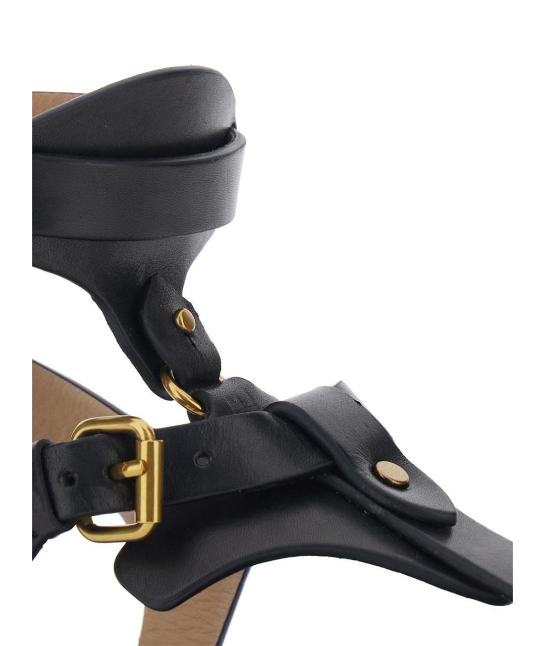 ISABEL MARANT Черные кожаные сандалии, фото 4