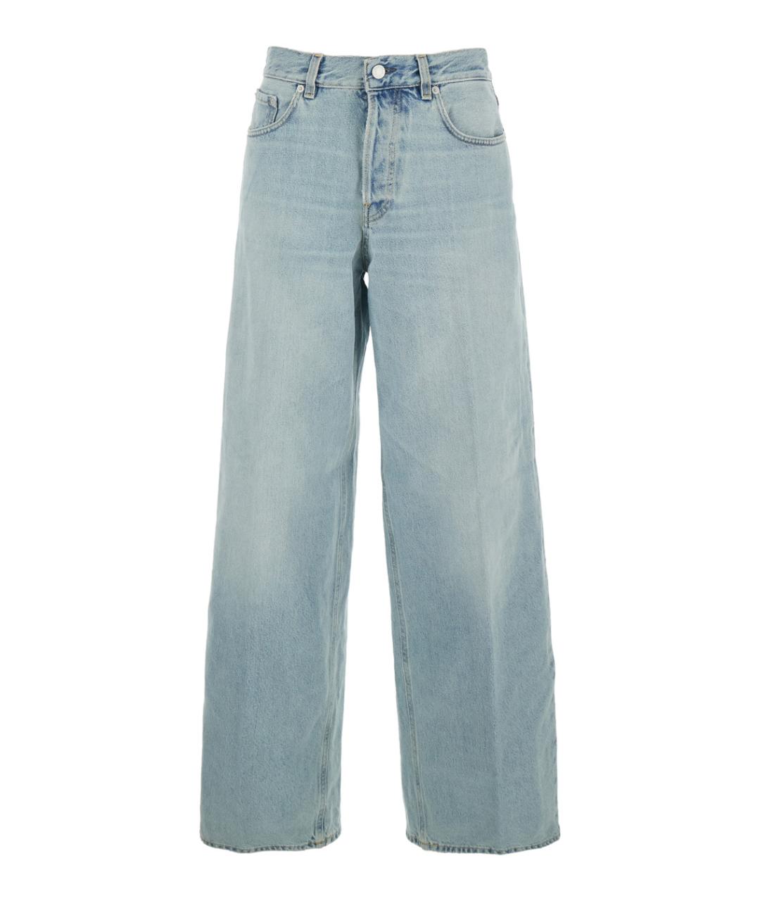 HAIKURE Голубые хлопковые прямые джинсы, фото 1