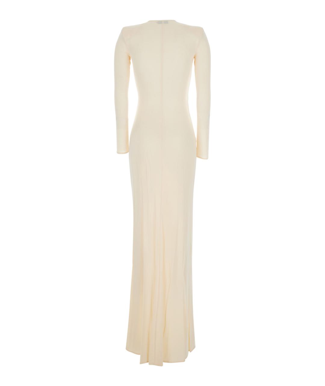 ELISABETTA FRANCHI Белое вискозное вечернее платье, фото 2