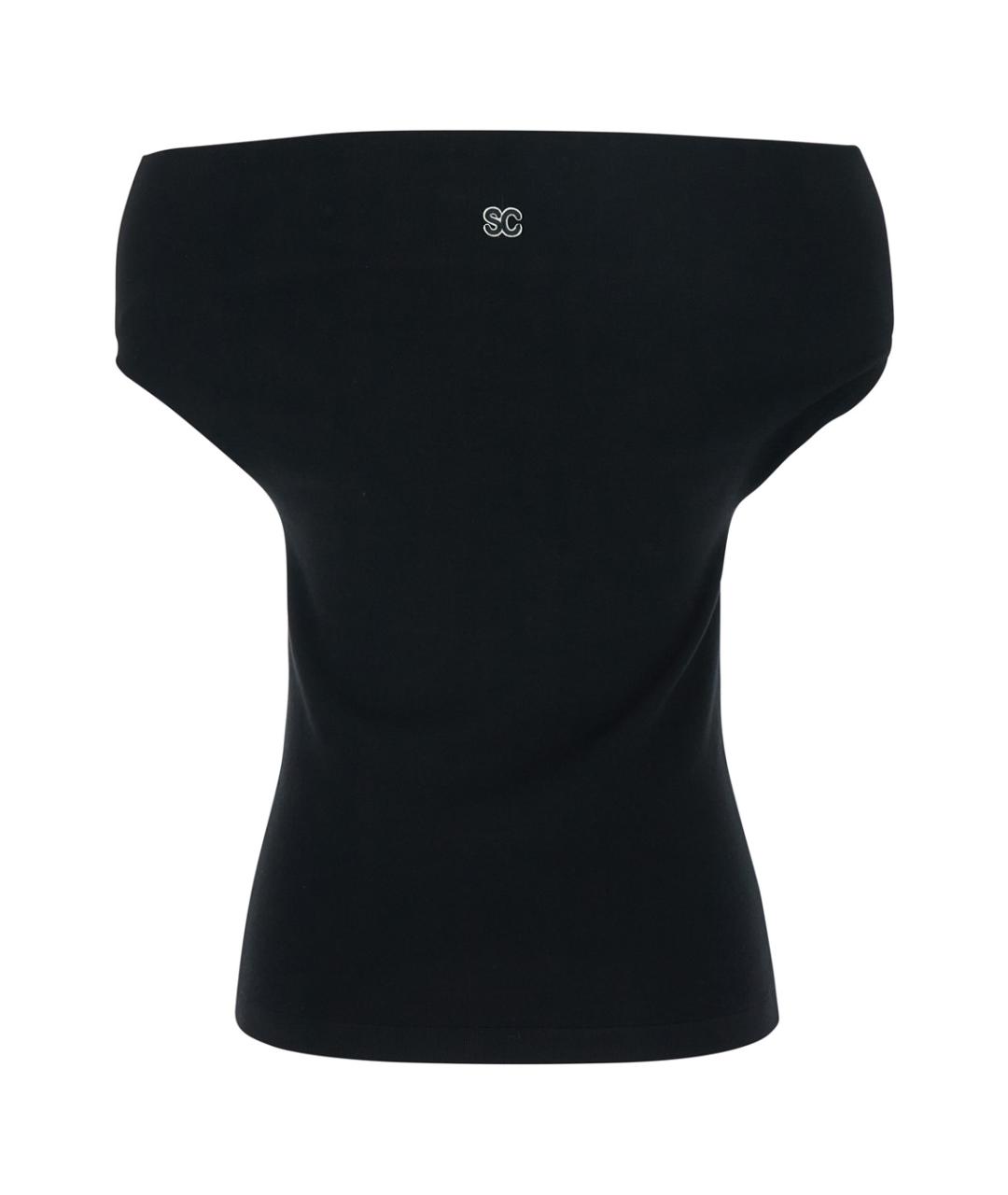 SEMICOUTURE Черная хлопковая блузы, фото 2