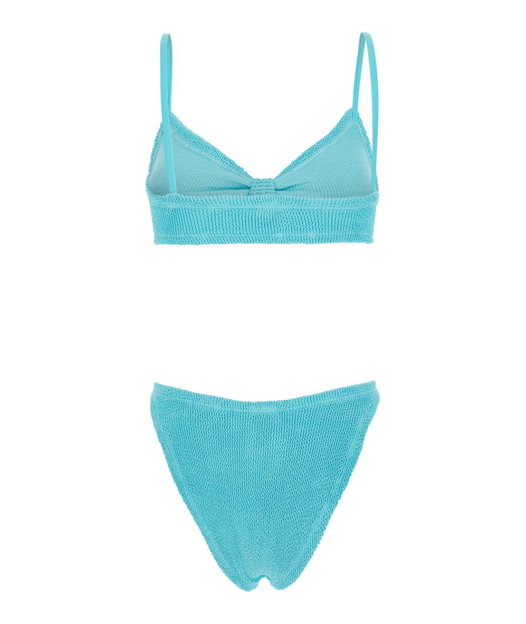 HUNZA G Голубой полиамидовый купальник, фото 2