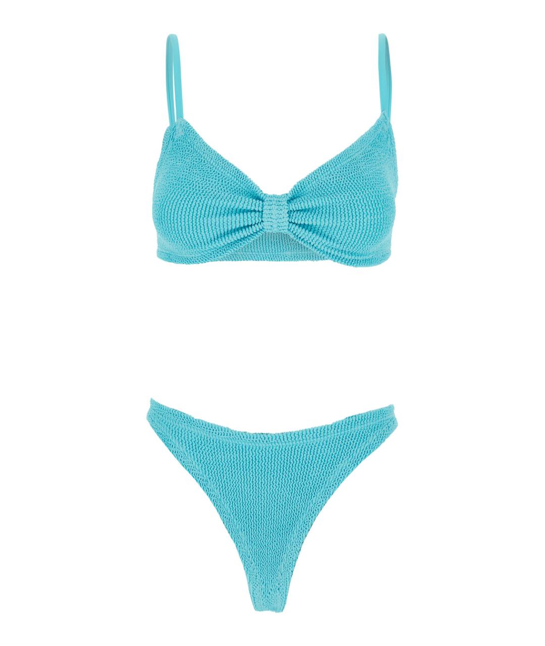 HUNZA G Голубой полиамидовый купальник, фото 1