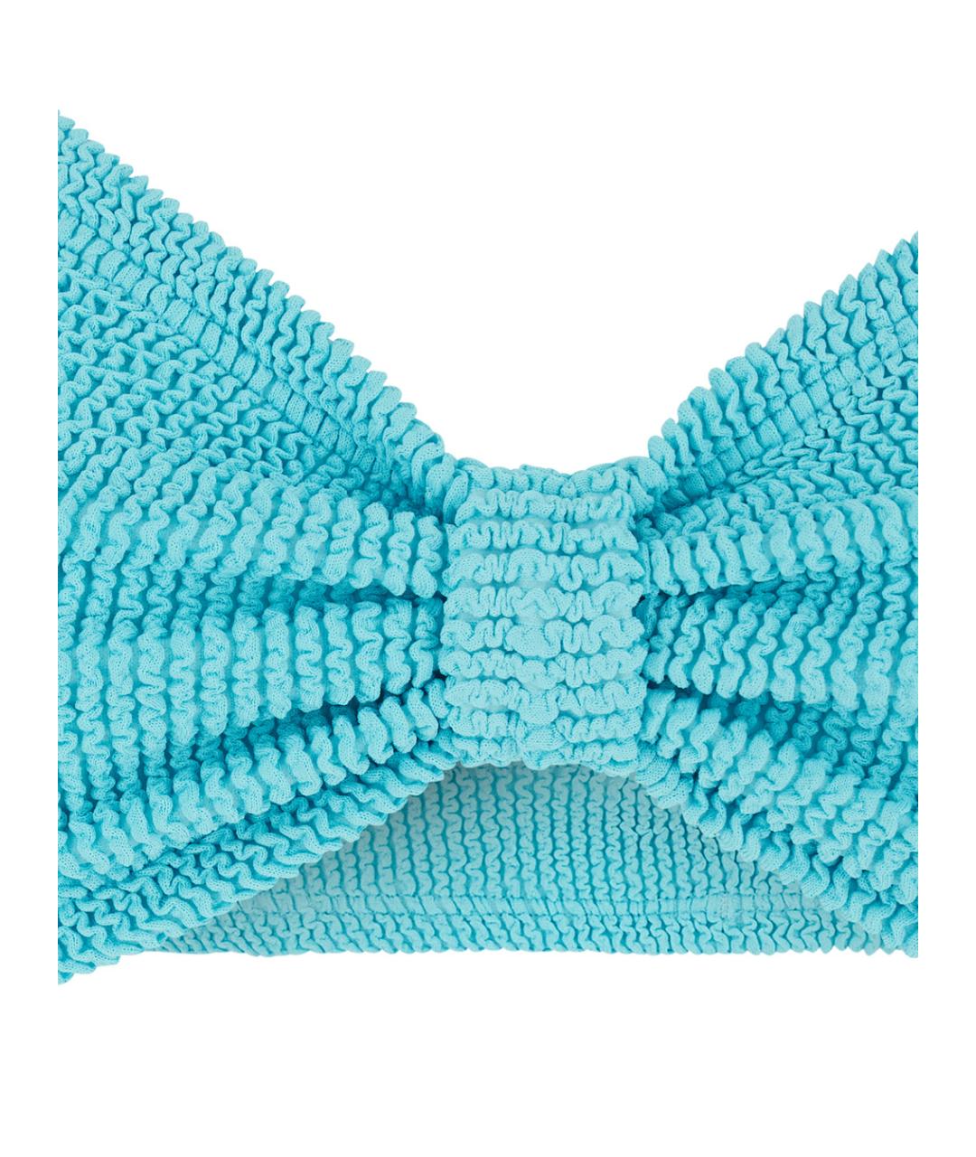 HUNZA G Голубой полиамидовый купальник, фото 3