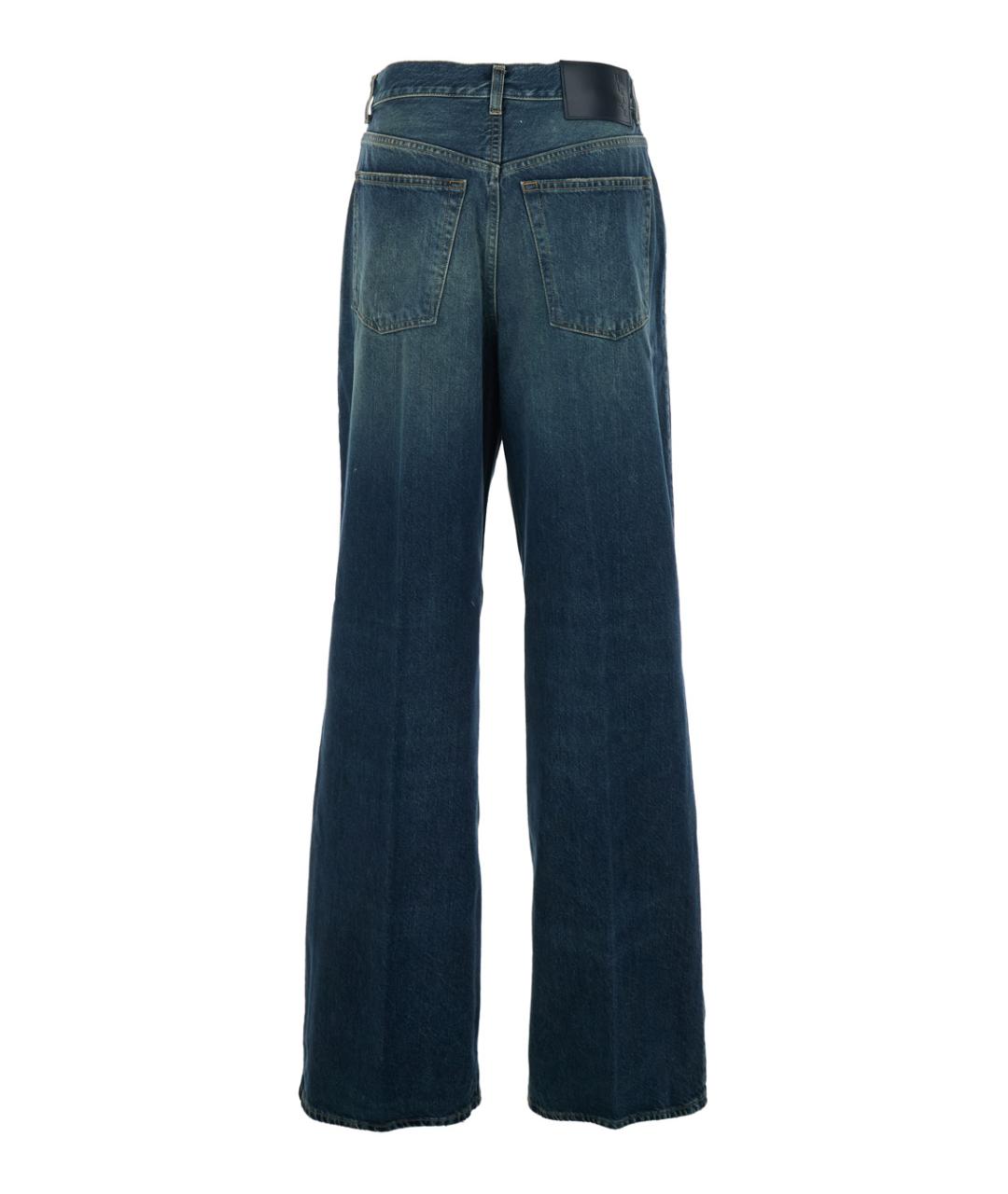 HAIKURE Синие хлопковые прямые джинсы, фото 2