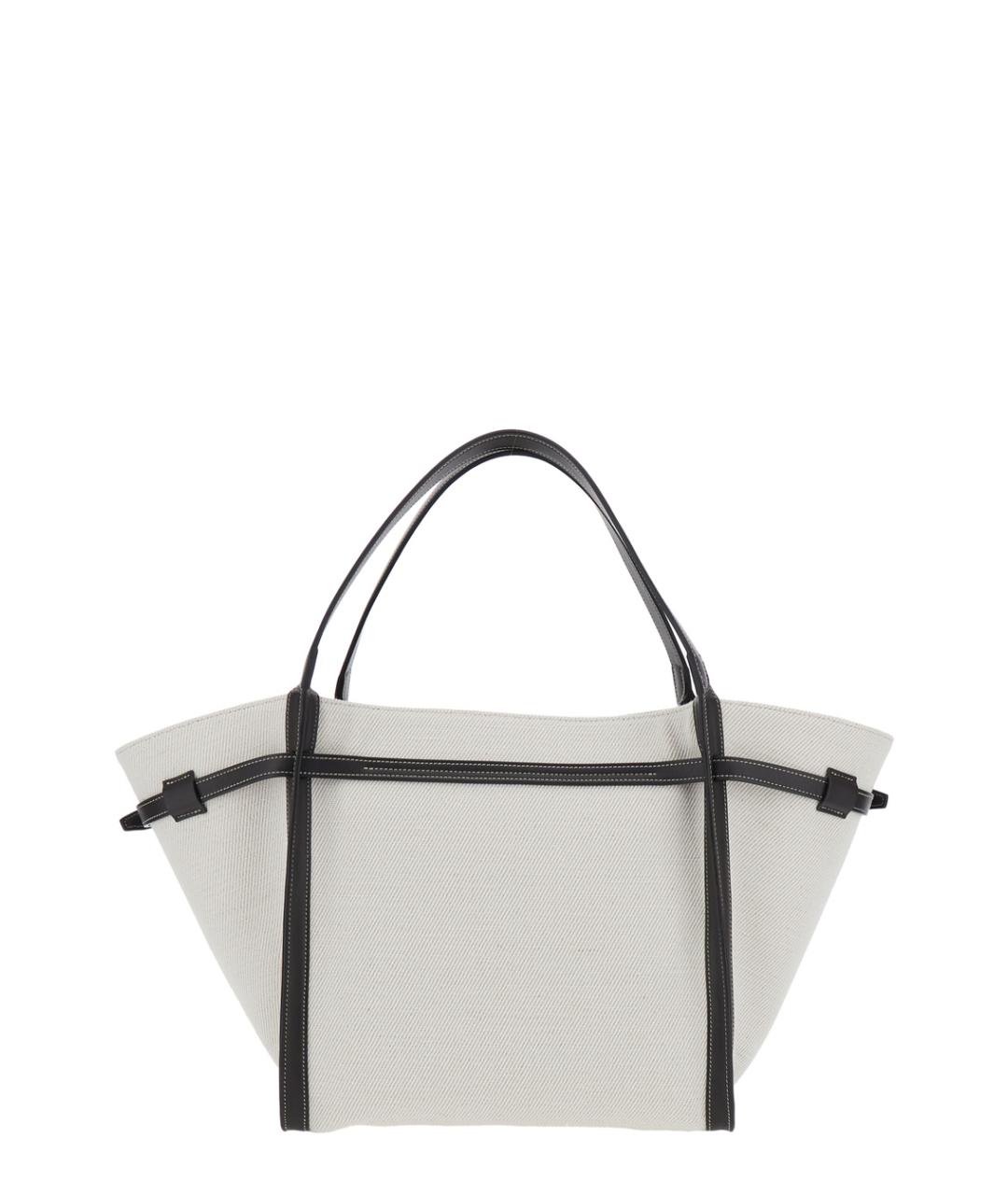 TOD'S Бежевая льняная сумка тоут, фото 2