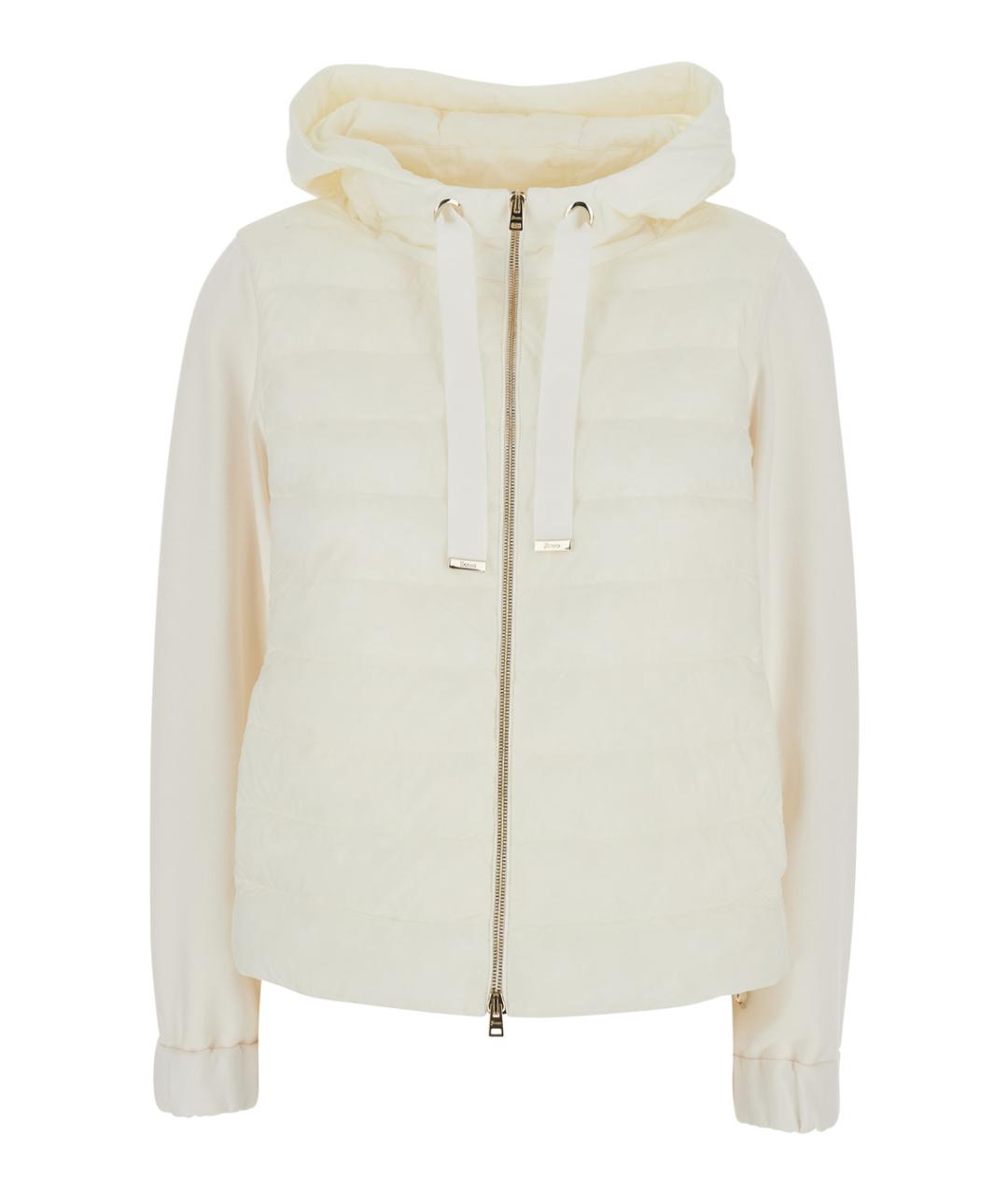 HERNO Белый полиамидовый пуховик, фото 1