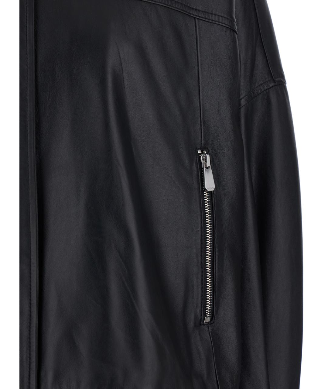 PINKO Черная кожаная куртка, фото 3