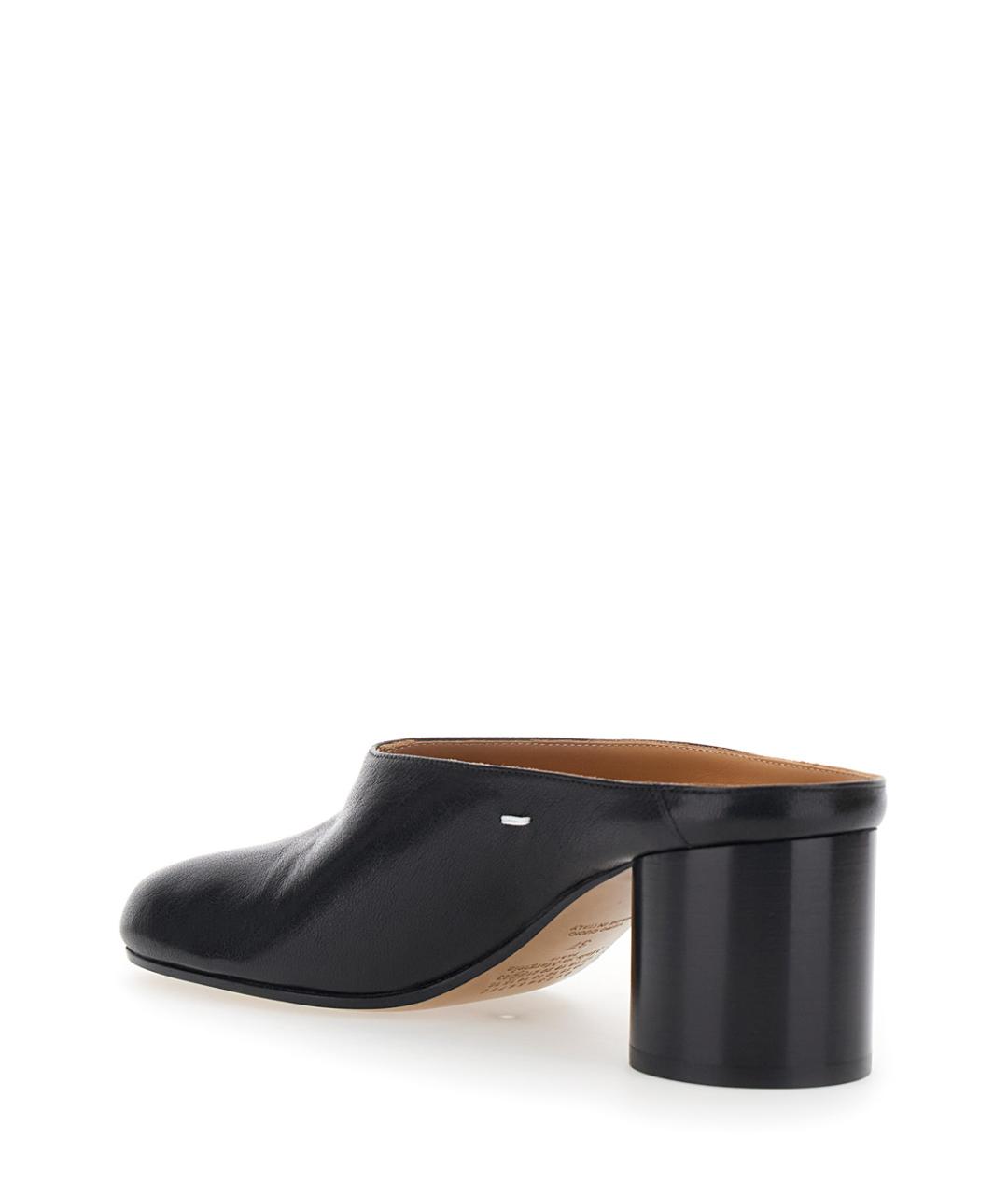 MAISON MARGIELA Черные кожаные мюли, фото 3