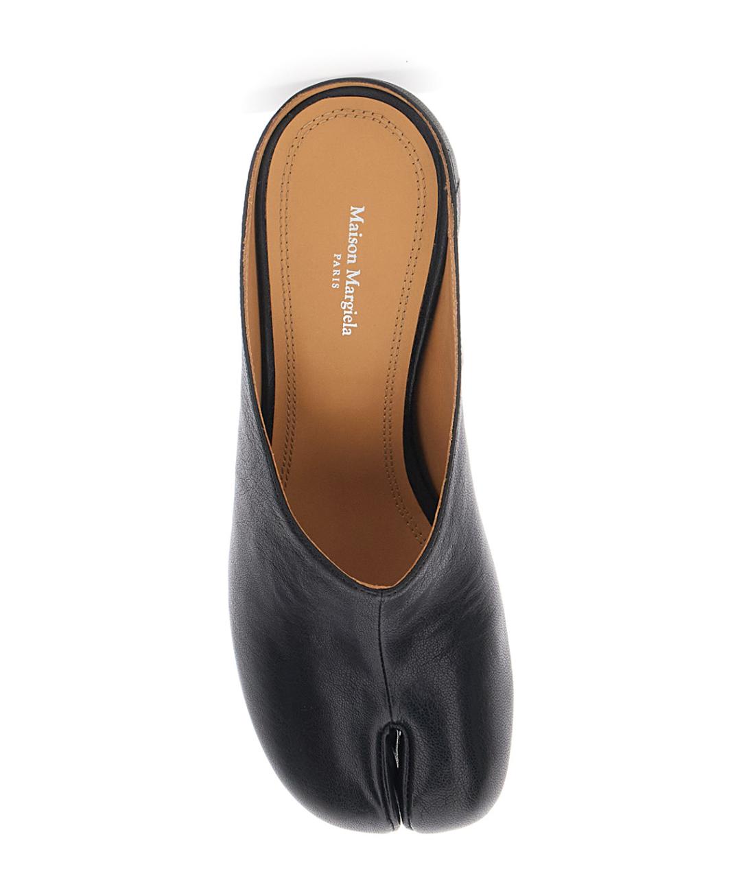 MAISON MARGIELA Черные кожаные мюли, фото 4