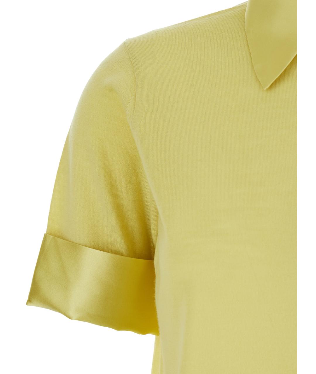 SEMICOUTURE Желтая шерстяная футболка, фото 3