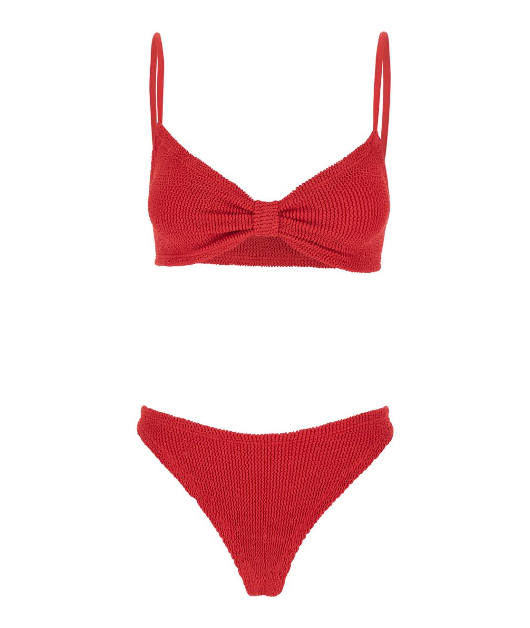 HUNZA G Красный полиамидовый купальник, фото 1