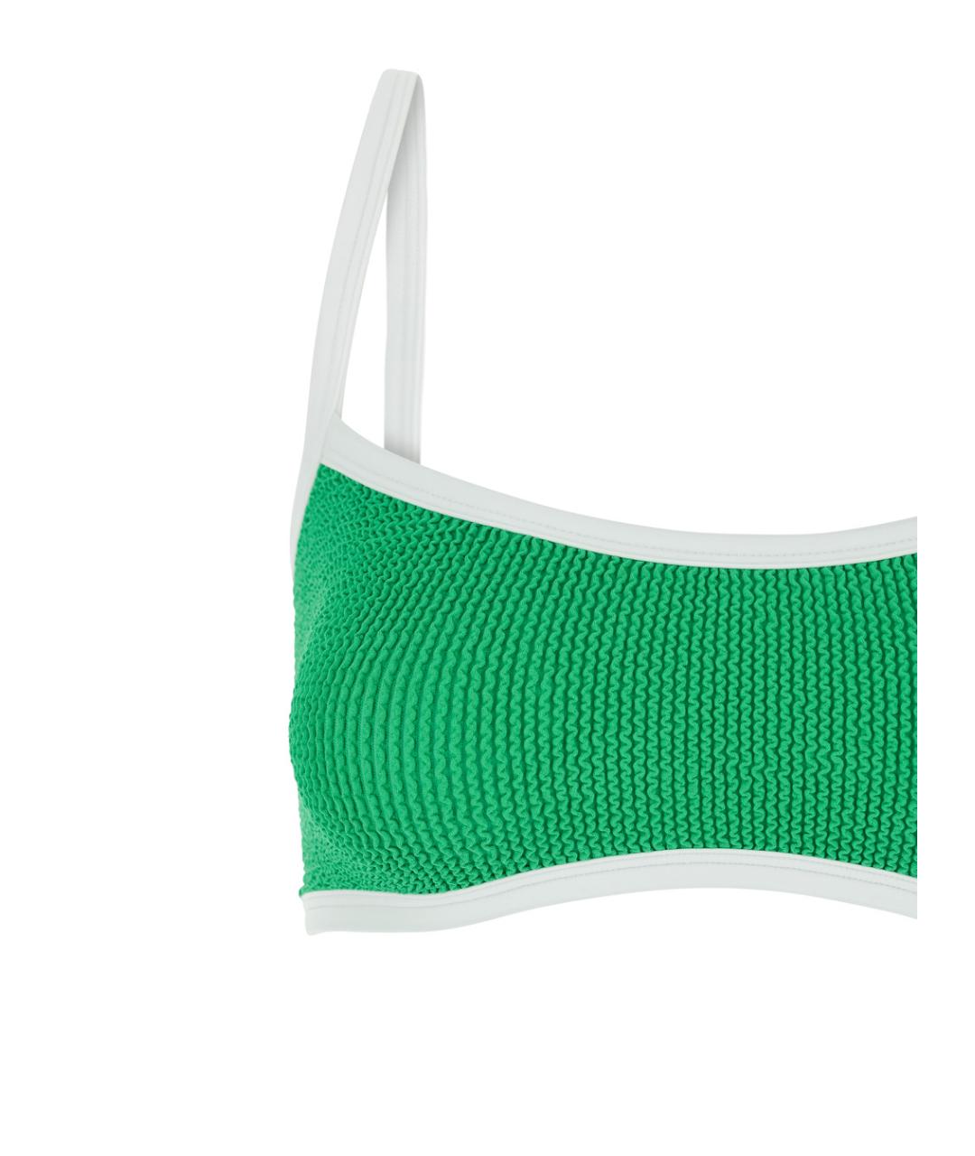 HUNZA G Зеленый полиамидовый купальник, фото 3