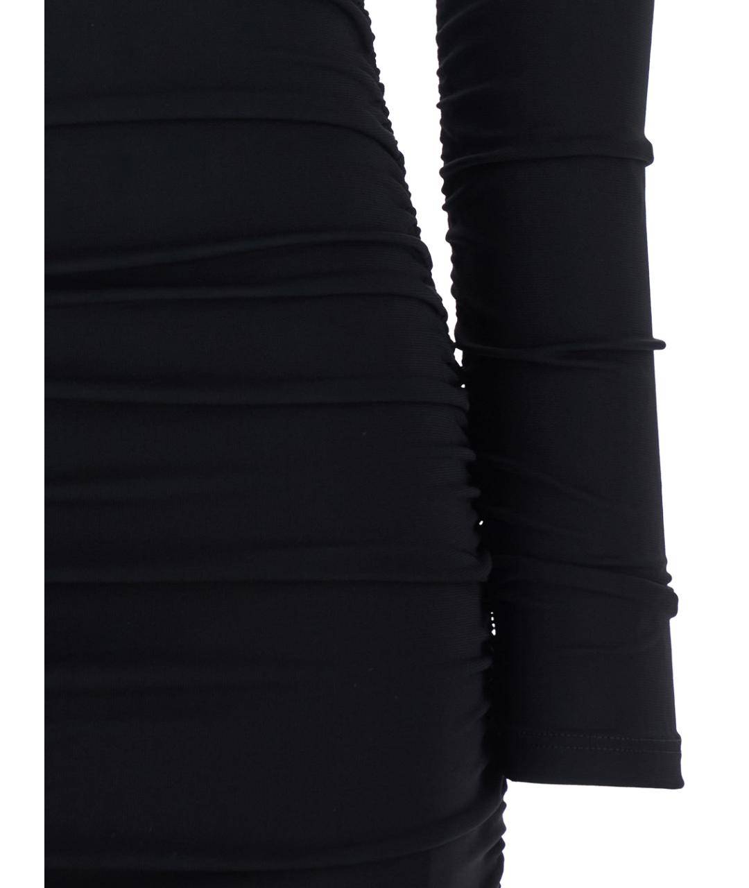 ELISABETTA FRANCHI Черное вискозное вечернее платье, фото 3