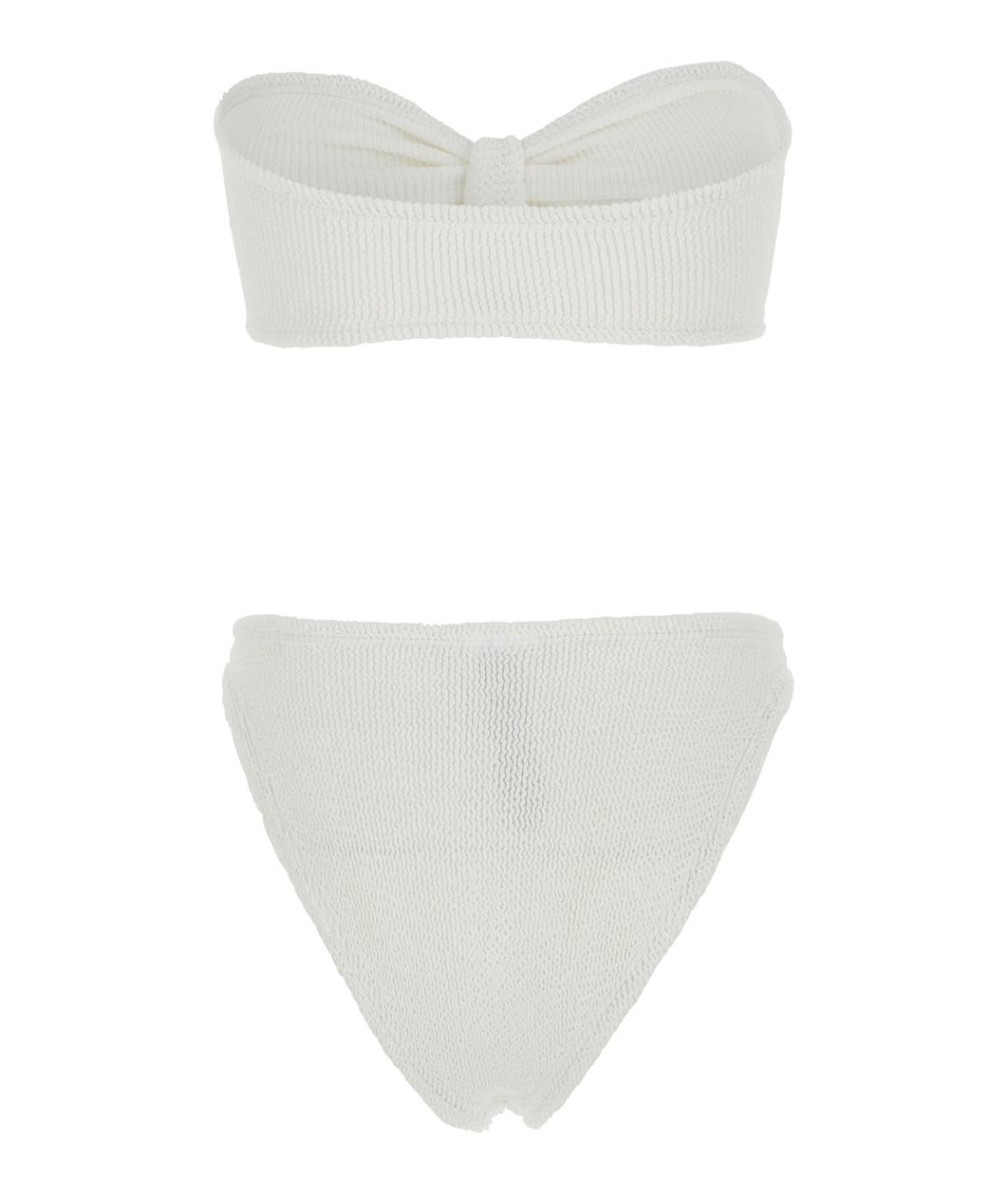 HUNZA G Белый полиамидовый купальник, фото 2