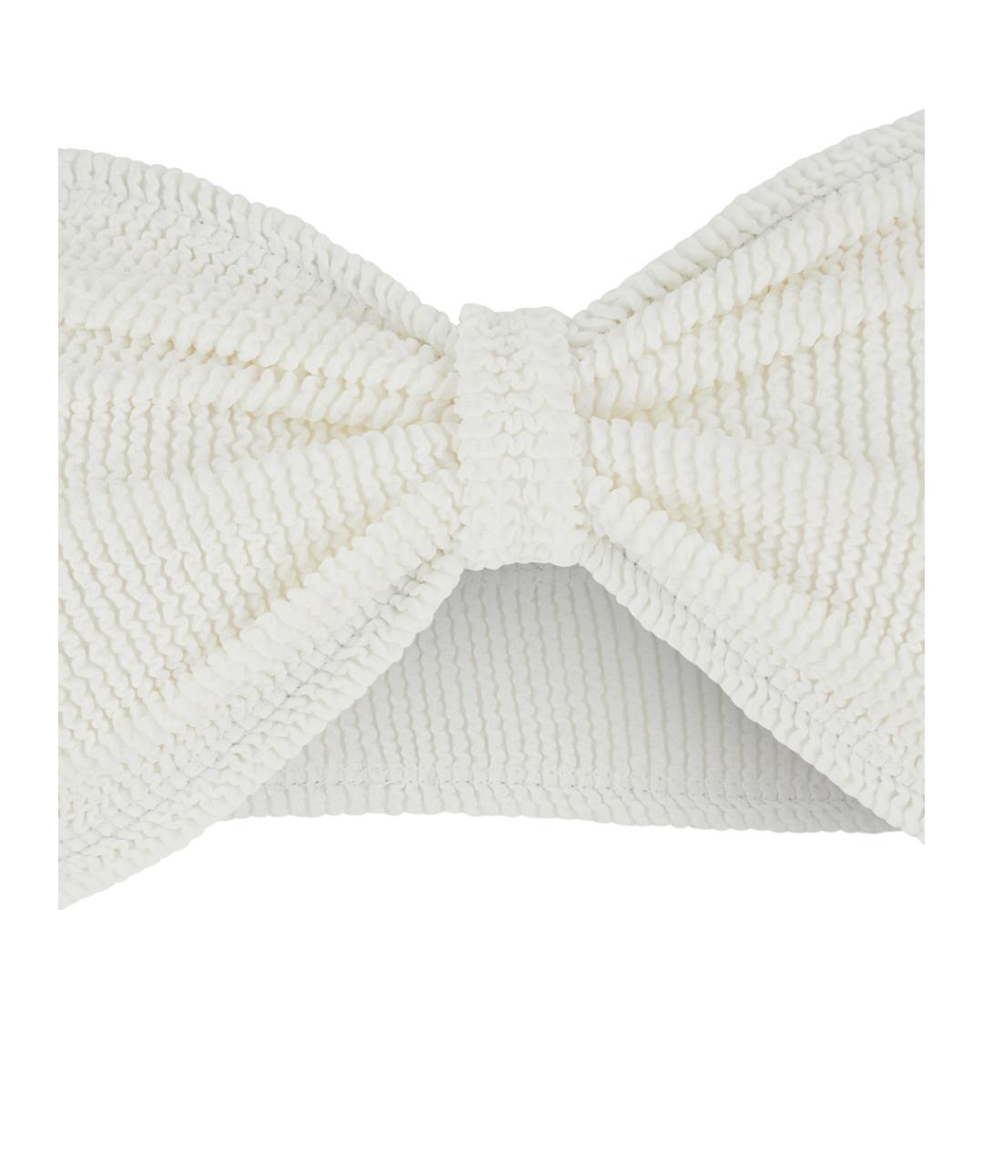 HUNZA G Белый полиамидовый купальник, фото 3