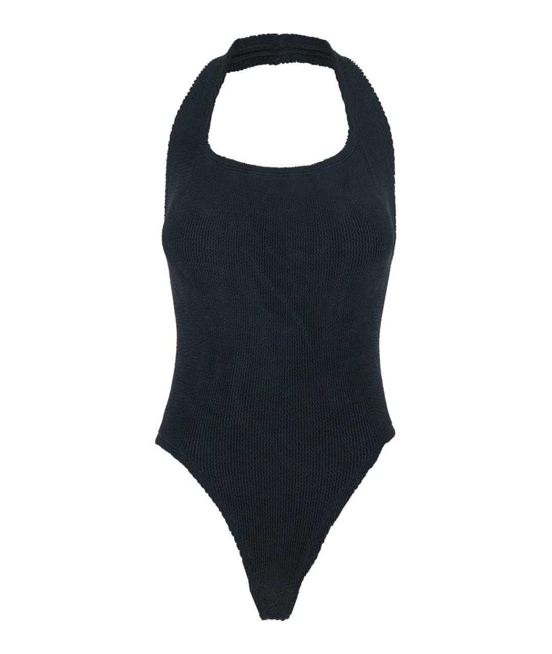 HUNZA G Черный полиамидовый купальник, фото 1