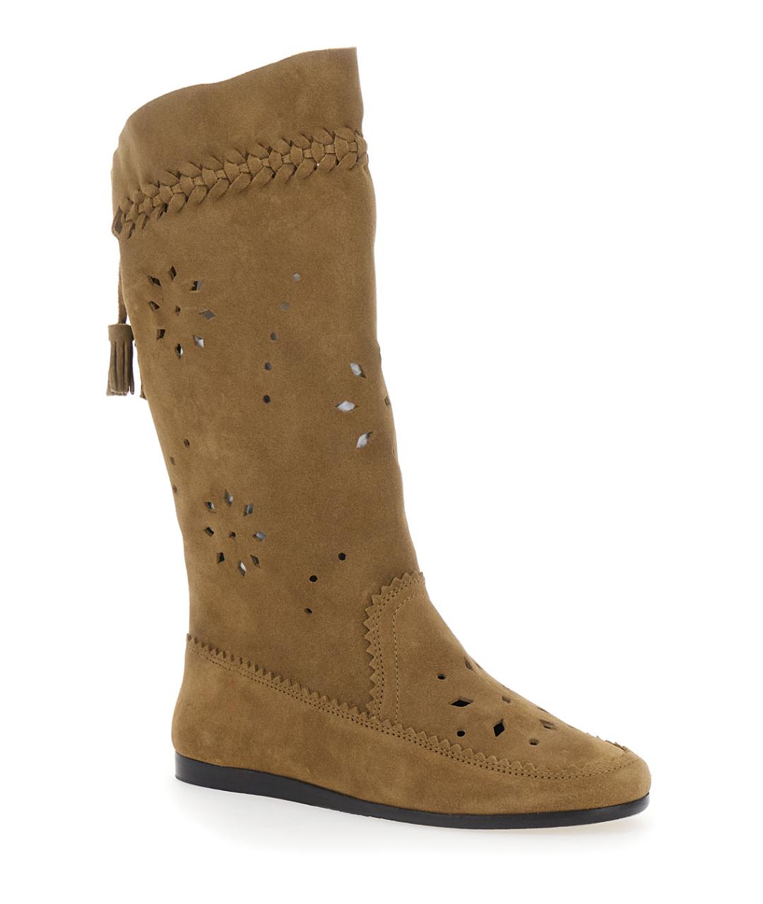 ISABEL MARANT Коричневые замшевые сапоги, фото 2