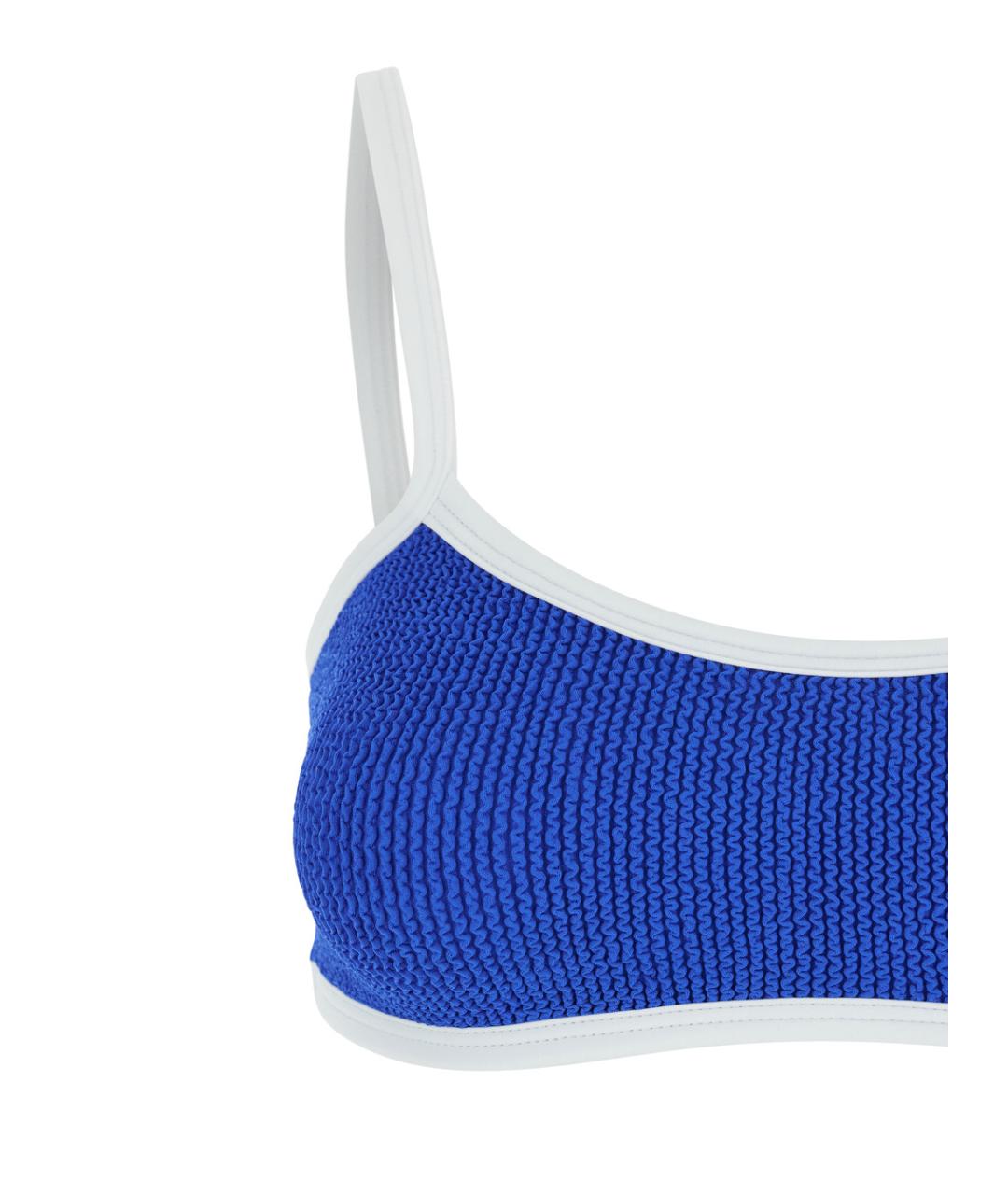 HUNZA G Синий полиамидовый купальник, фото 3