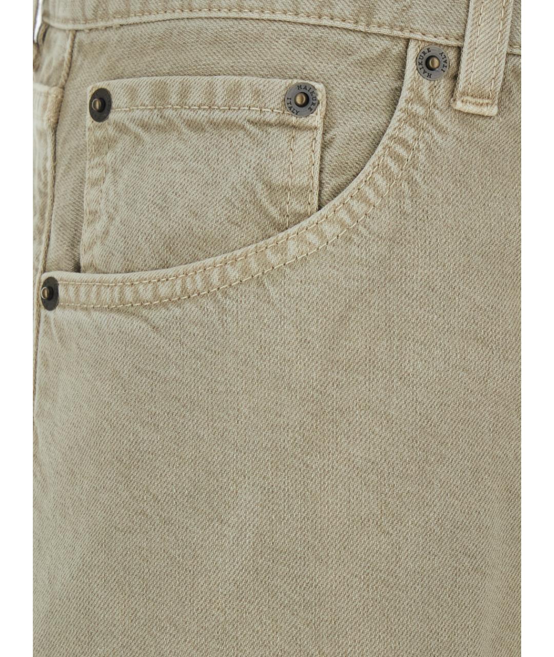 HAIKURE Хаки хлопковые прямые джинсы, фото 3