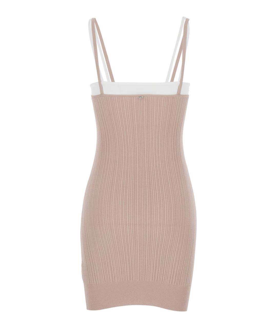 DIESEL Бежевое вискозное повседневное платье, фото 2