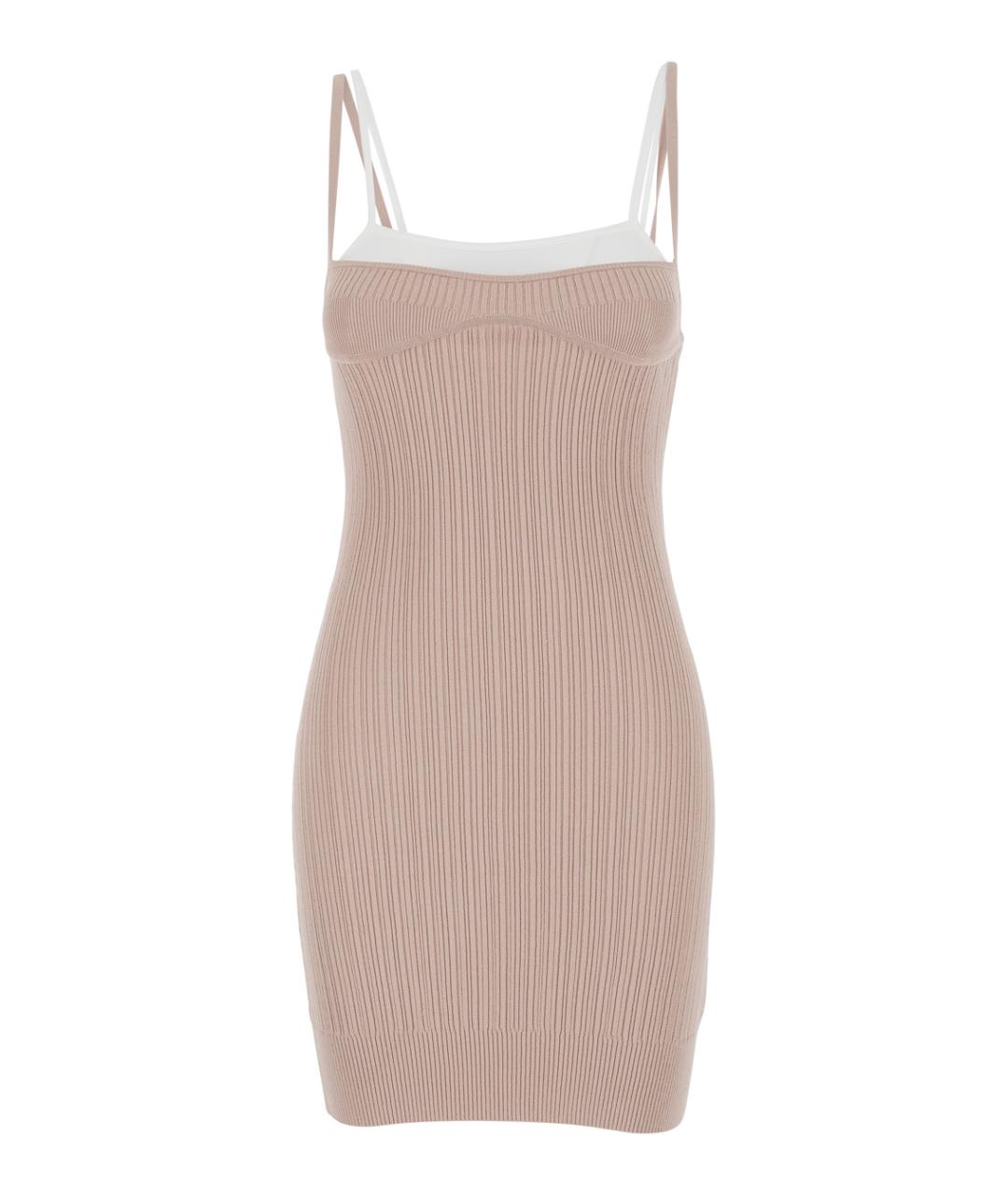 DIESEL Бежевое вискозное повседневное платье, фото 1