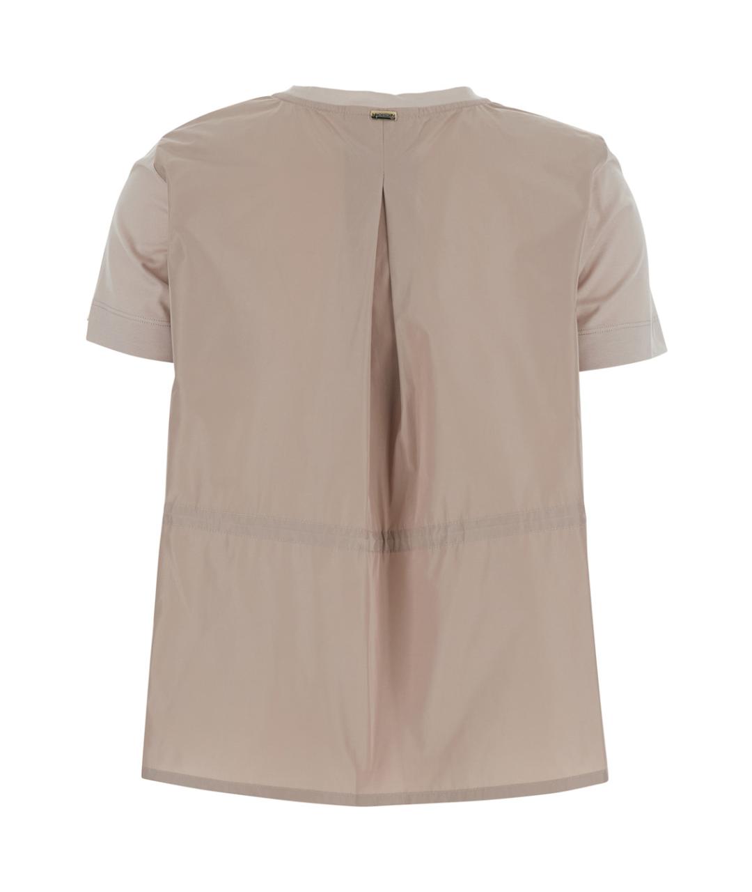 HERNO Розовая хлопковая футболка, фото 2
