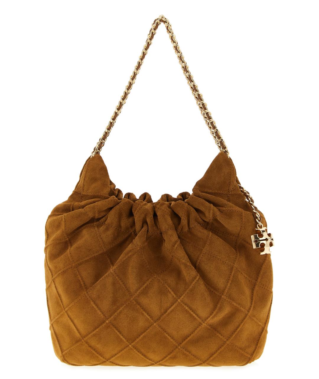 TORY BURCH Коричневая кожаная сумка тоут, фото 1