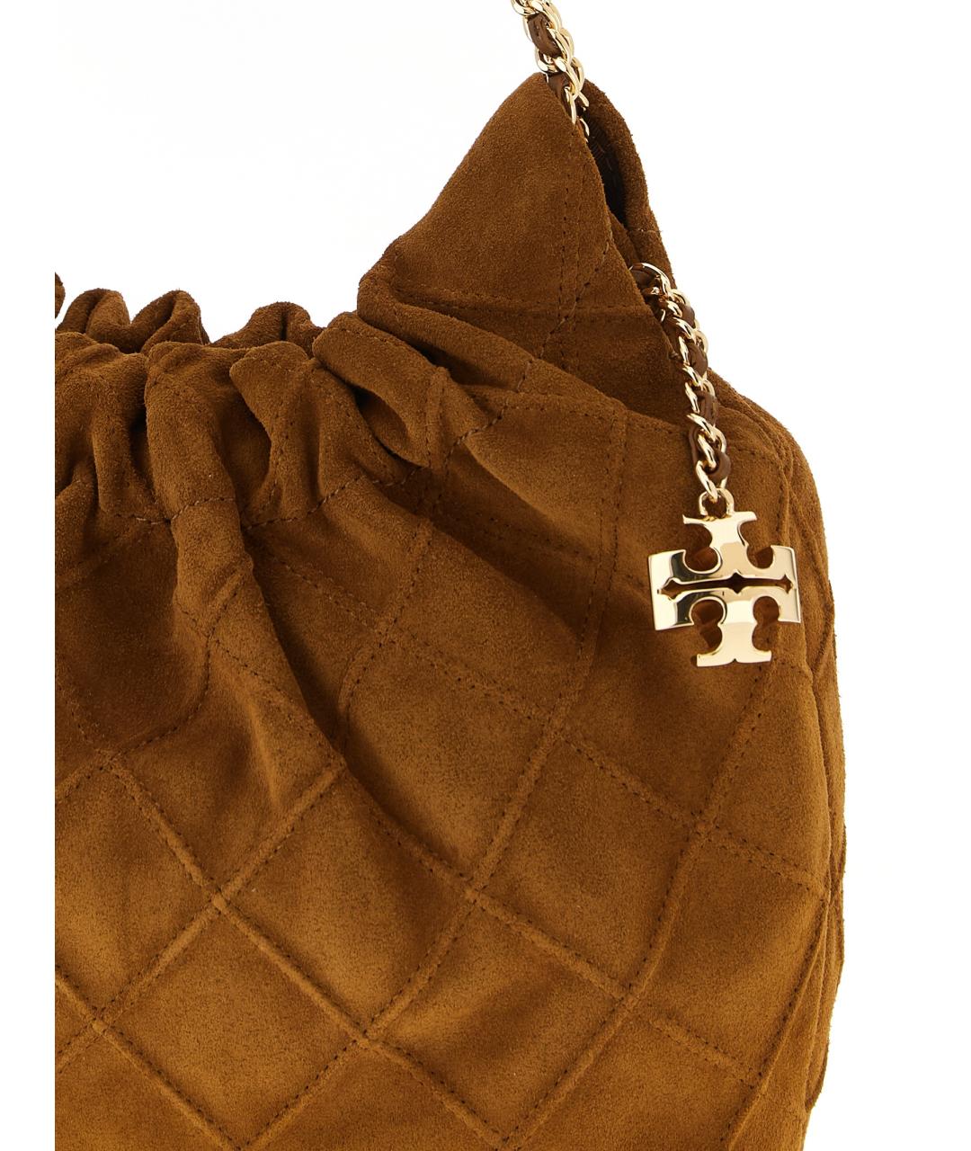 TORY BURCH Коричневая кожаная сумка тоут, фото 3