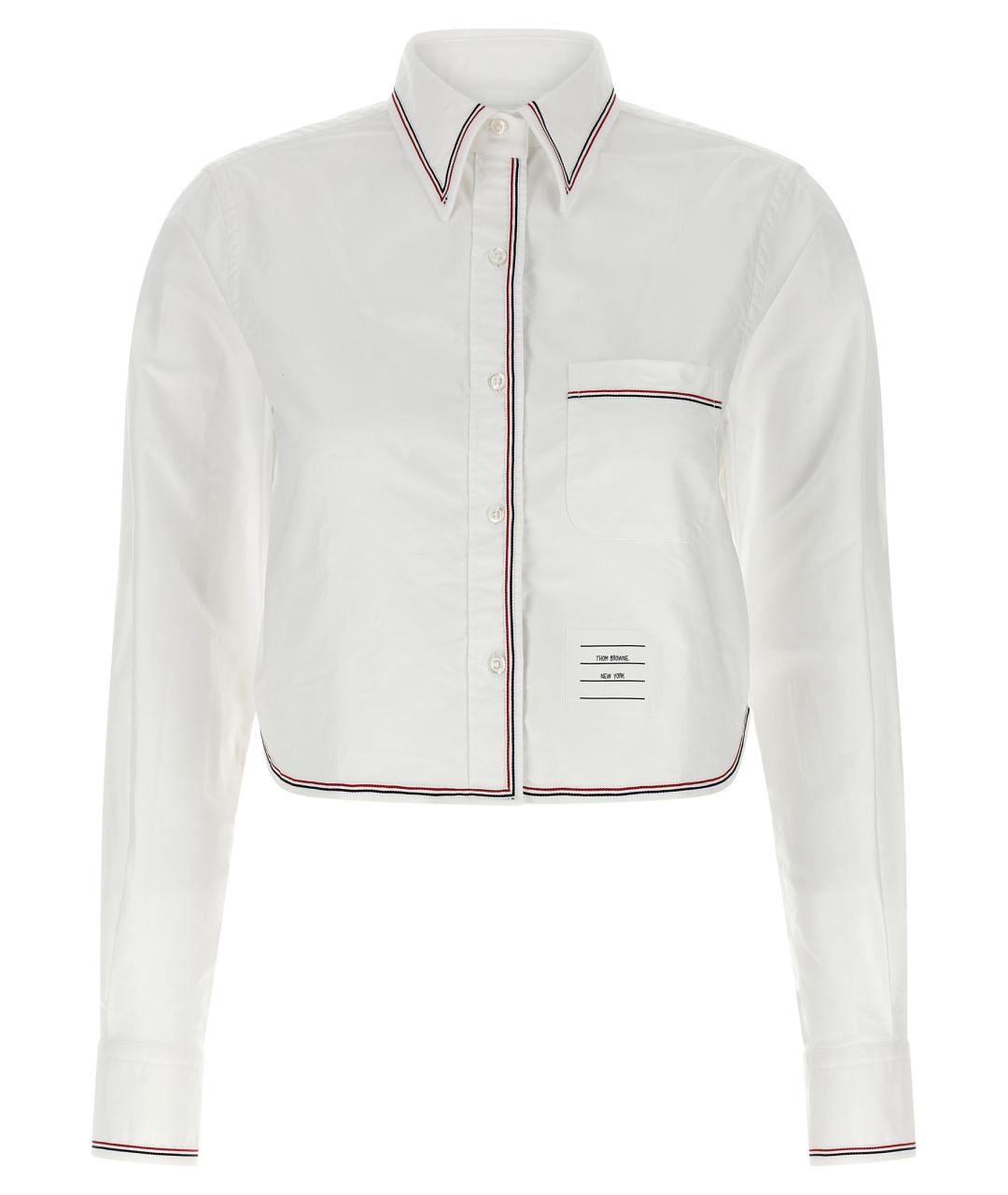 THOM BROWNE Белая хлопковая рубашка, фото 1