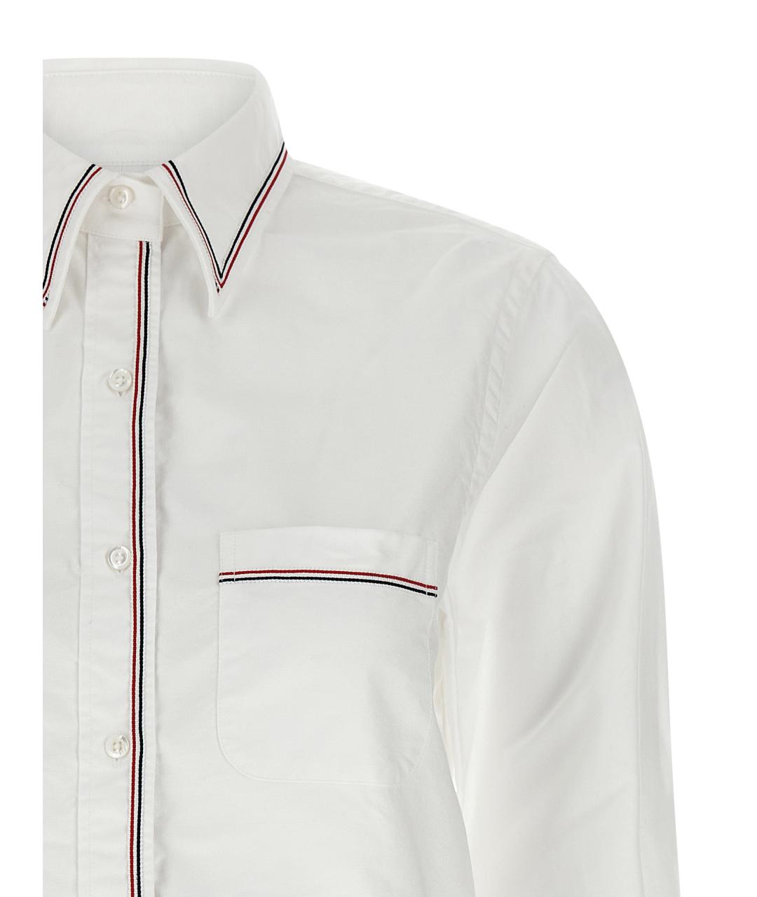 THOM BROWNE Белая хлопковая рубашка, фото 3